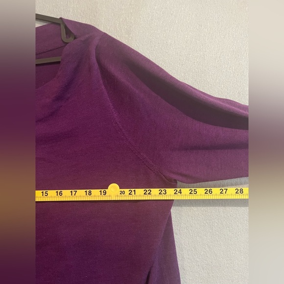 Eileen Fisher Plus Women Purple Cowl Neck Sweater 100% Merino Size 2X - Picture 6 of 8
